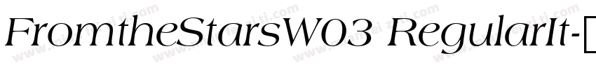 FromtheStarsW03 RegularIt字体转换